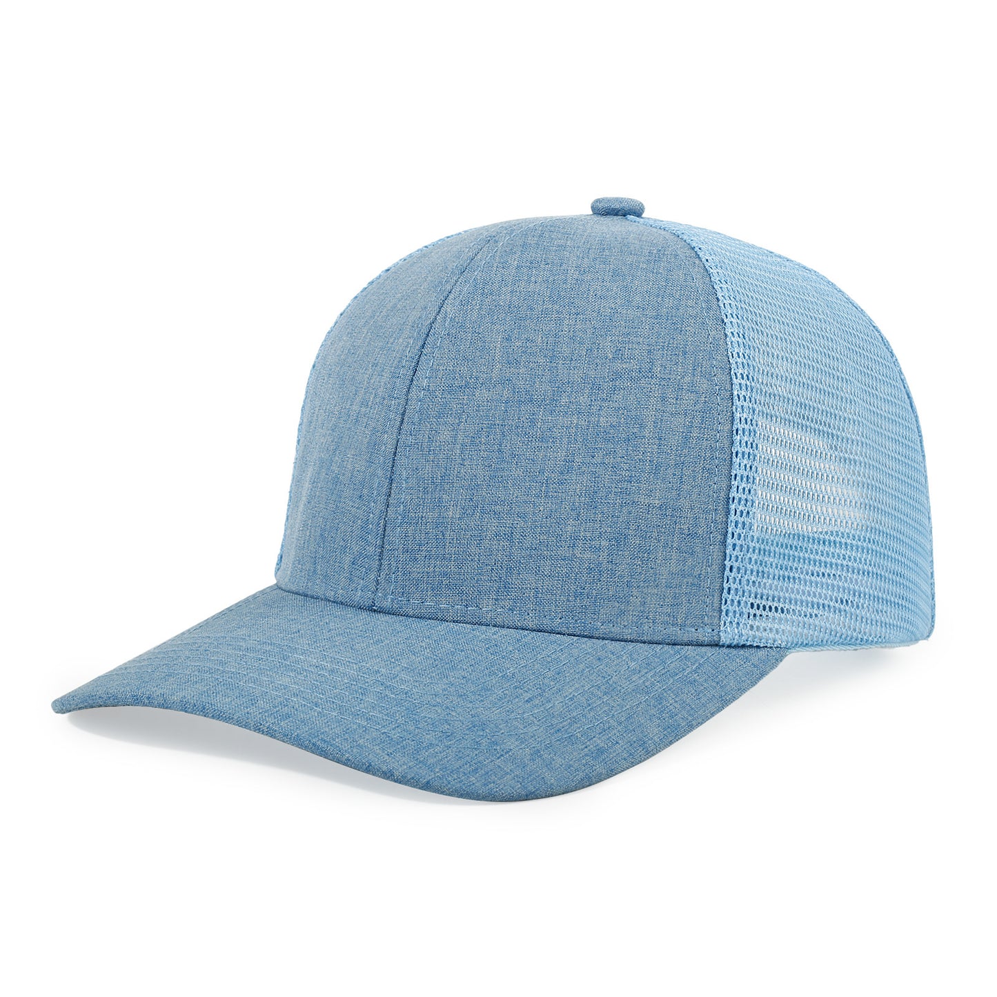 Micro Curved Hat Brim Outdoor Half Mesh Breathable Baseball Cap