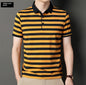 Men's Polo Collar Stripes Tshirt