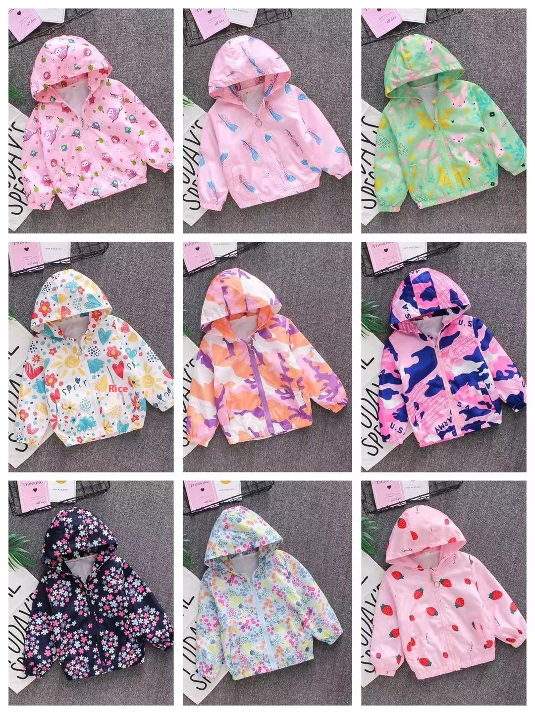 Girls' Printed Cartoon Jacket