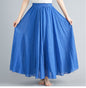 Lady Literature Plus Size Cotton And Linen Skirt