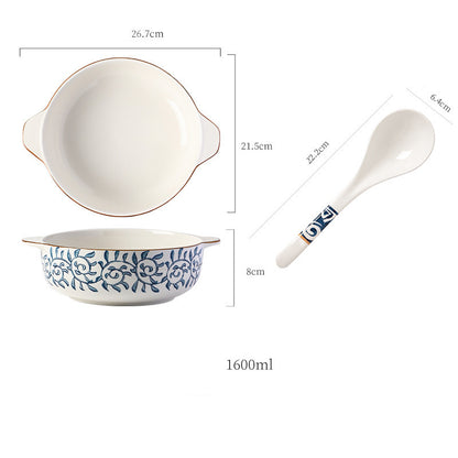 Ceramic Binaural Baked Rice Bow