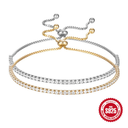 S925 Sterling Silver Tennis Zircon Women's Bracelet