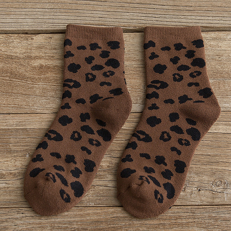 Women's Spotted Leopard Tube Socks