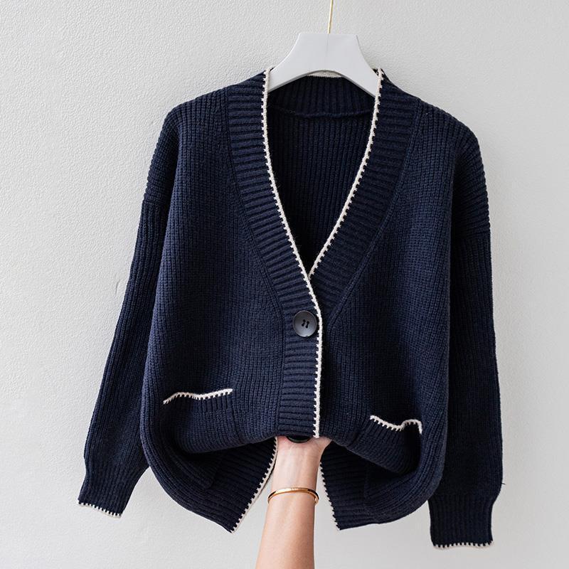 Outer Wear Loose And Lazy Style Sweater Coat