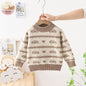 Children's Extra Thick Round-neck With Fleece Lining Sweater