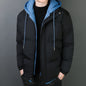 Mens Two-piece Windproof Warm Hooded Cotton Jacket