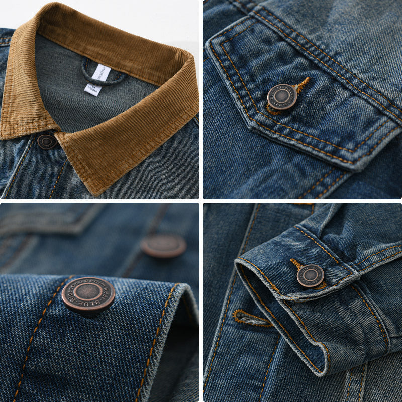 Mens Denim Coat Japanese Jacket