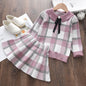 Girl Plaid Striped Knitted Skirt