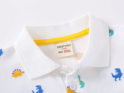 Children's Lapel Shirt With Short Sleeves