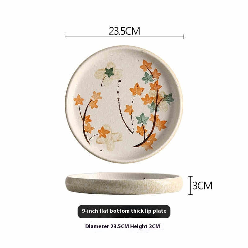 Creative Ceramic Minimalist Flat Plate Dinner Plate