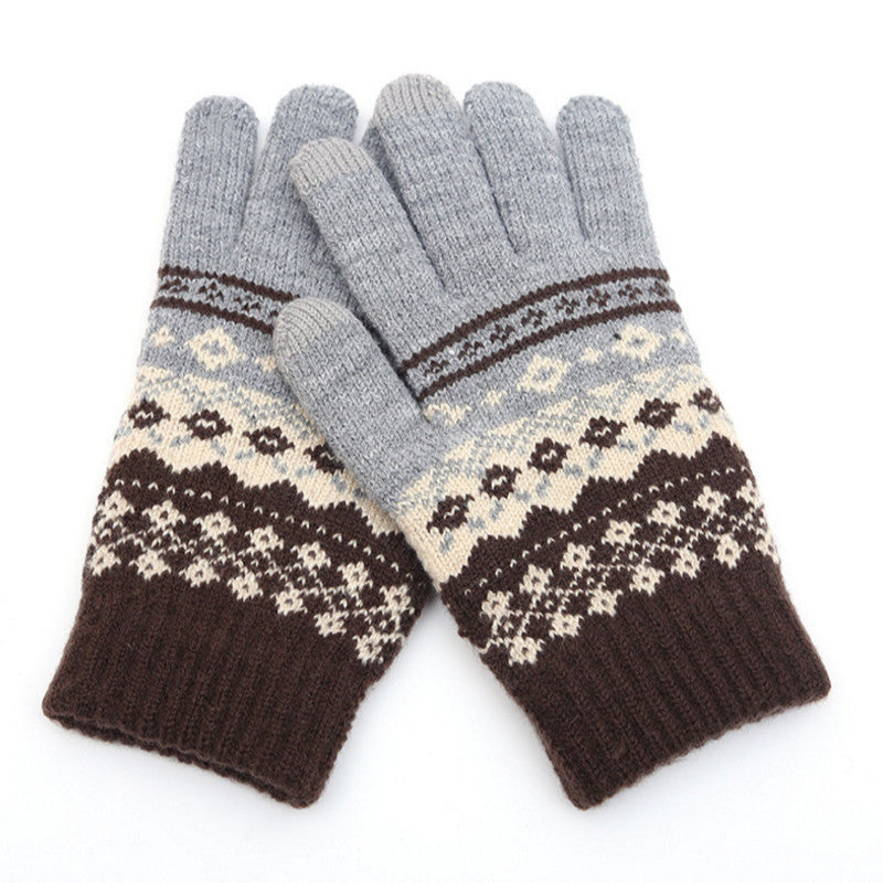 Knitted touch screen gloves