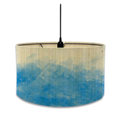 European Watercolor Gradient Printing Abstract Bamboo Lampshade