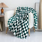 Checkered Flannel Blanket Printed Coral Fleece Thickening Bed Sheet Nap