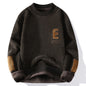 Mens Super Soft Fleece-lined Knitted Sweater