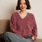 Women's Round Neck Loose Base Shirt Solid Color