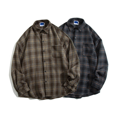 Brushed Thickened Thermal Plaid Shirt