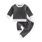 Childrens Plaid Long Sleeve Round Neck Tops