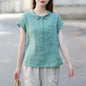 Summer New Short Sleeve Doll Collar Fashion Tops