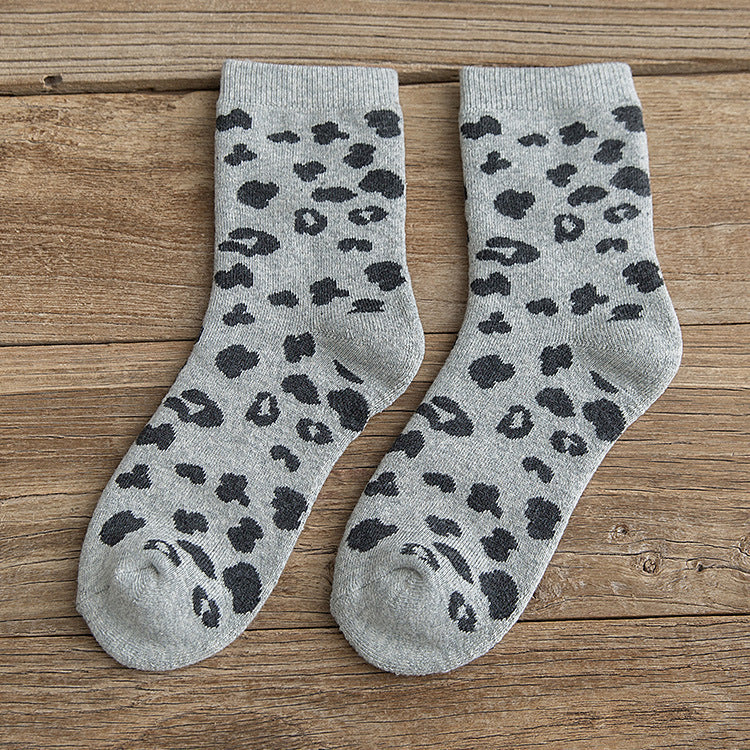 Women's Spotted Leopard Tube Socks