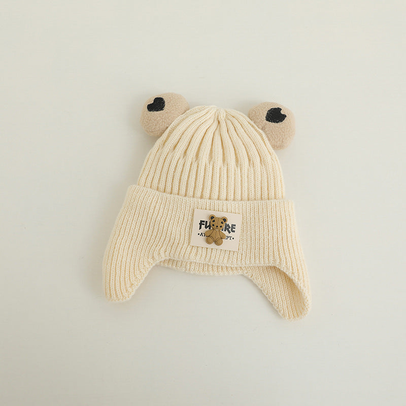 Children's Knitted Warm Bear Woolen Cap Outdoor