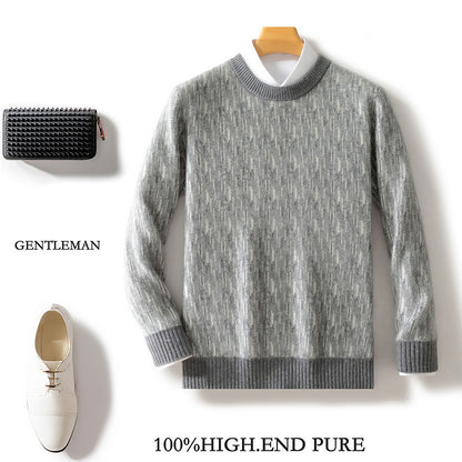 Mens Thick Round Neck Woolen Sweater