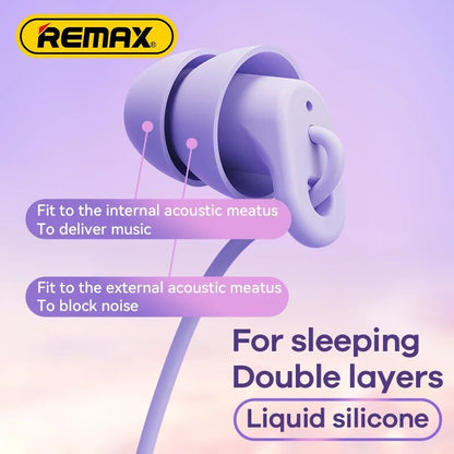 Remax Soft Sleep Earphones Wired Noise Cancelling In-Ear Anti-noise Type C 3.5mm