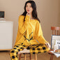 Womens Pajamas Set Cartoon Print Lounge Sets