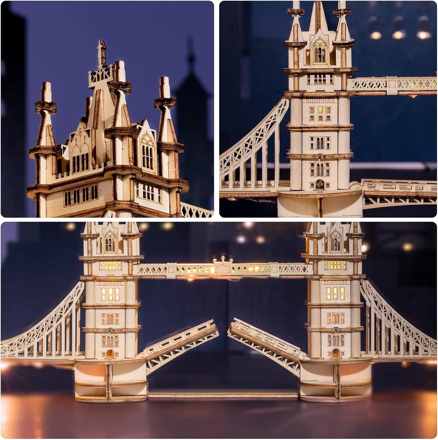 ROBOTIME 3D Wooden Puzzle London Tower Bridge Model Kit