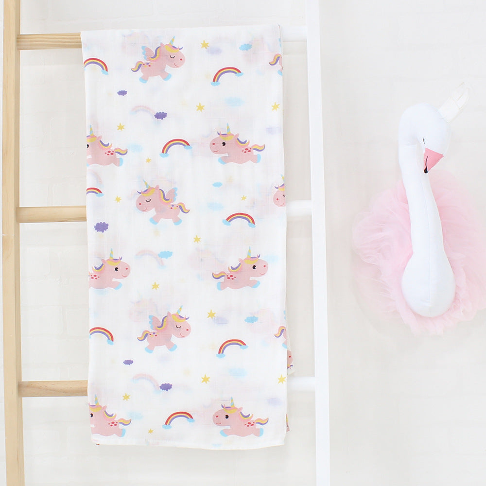 Bamboo Cotton Baby Wrapping Blanket