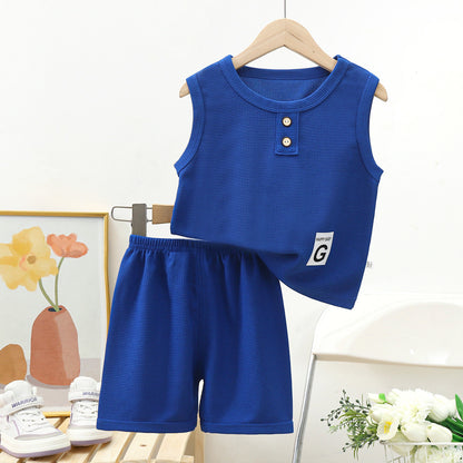 Children's Vest Suit Baby Short Sleeve Two-piece Set