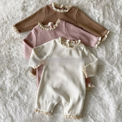 InfantJumpsuit Cute Stitching Lace