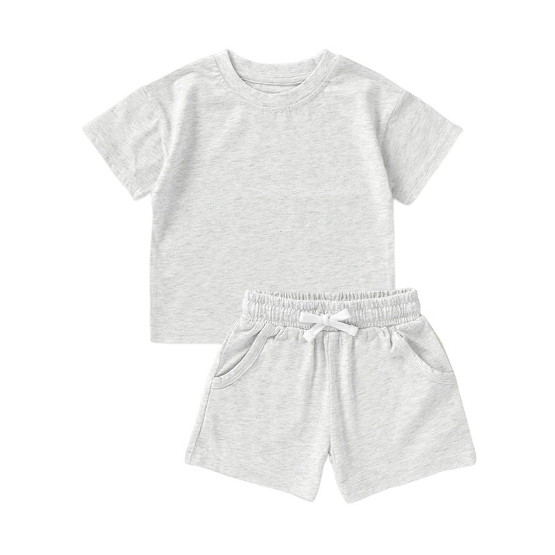 Short Sleeve Baby Organic Cotton Shorts Suit