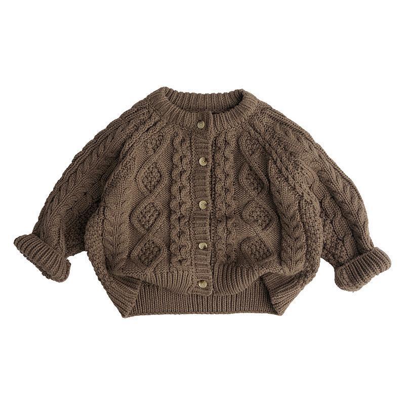 Baby Idle Style Knitted Sweater Thickened Coat