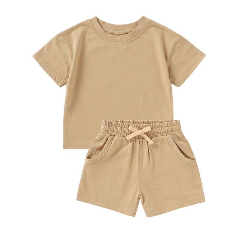 Short Sleeve Baby Organic Cotton Shorts Suit