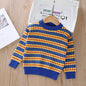 Rainbow Stripes Baby Round Neck Pullover Sweater