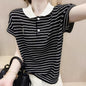 Polo Short Sleeve Striped T shirt