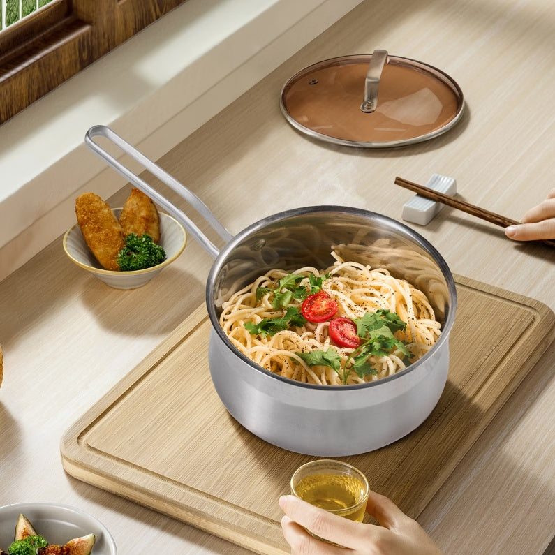 WANGYUANJI Non-Stick Stainless Steel Saucepan With Lid,