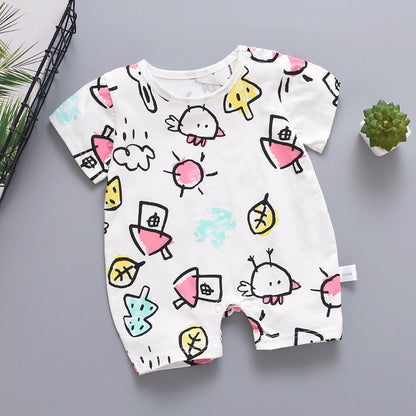 Cartoon Baby Short Sleeve Romper