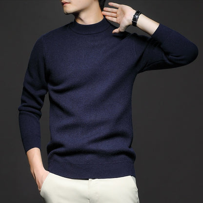 Men's Sweater Knitted Long Sleeve High neck