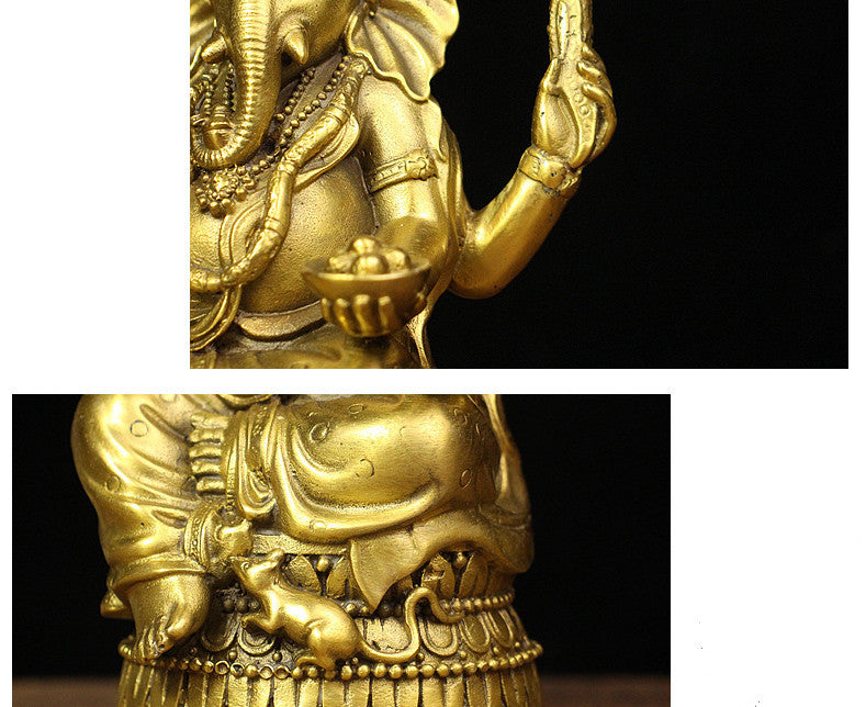 Bronze Trunk Ganapathy God Ornament