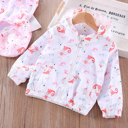 Girls' Printed Cartoon Jacket