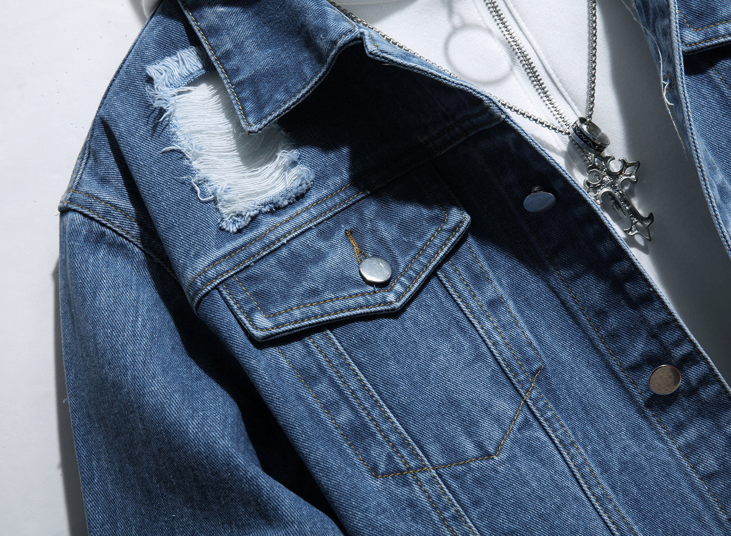 Men's Denim Jacket Shirt