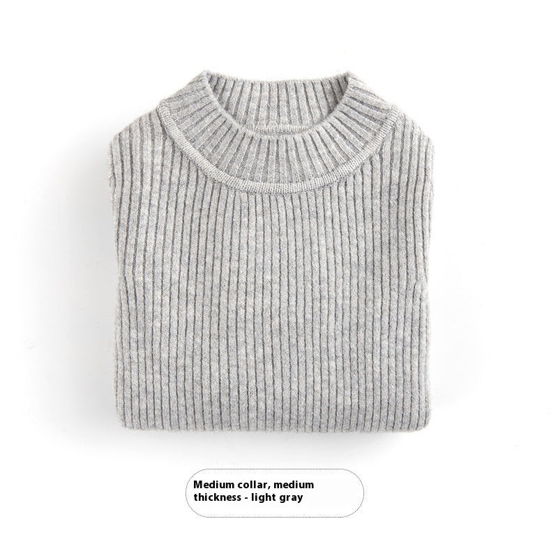 Children's Half Turtleneck wool Pullover sweaters