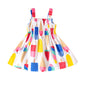 Girls' Ice Cream Printed Suspenders Dress