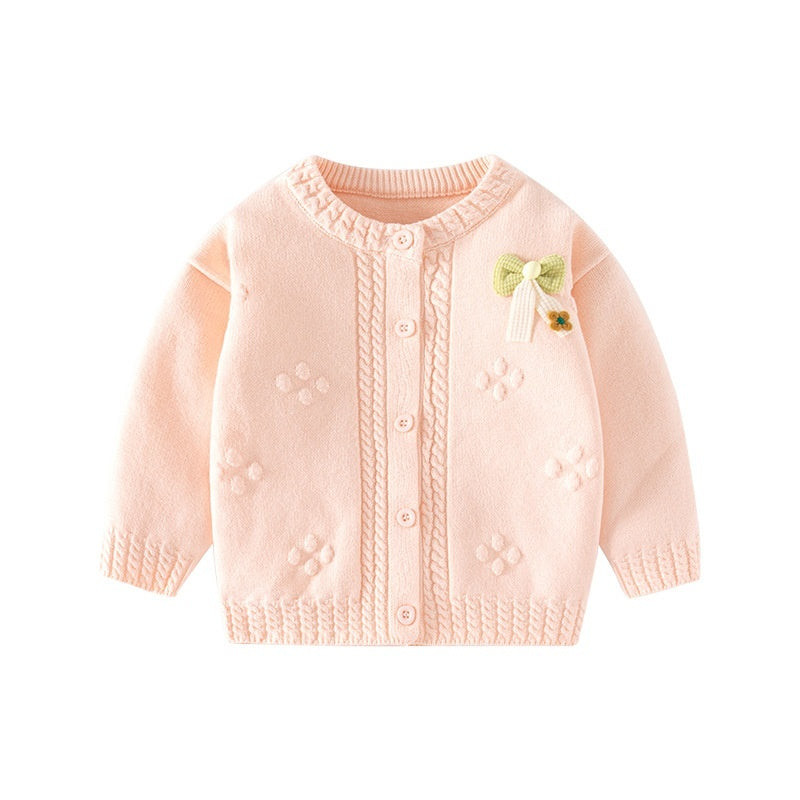 Girls Pure Cotton Knitted Cardigan Sweater