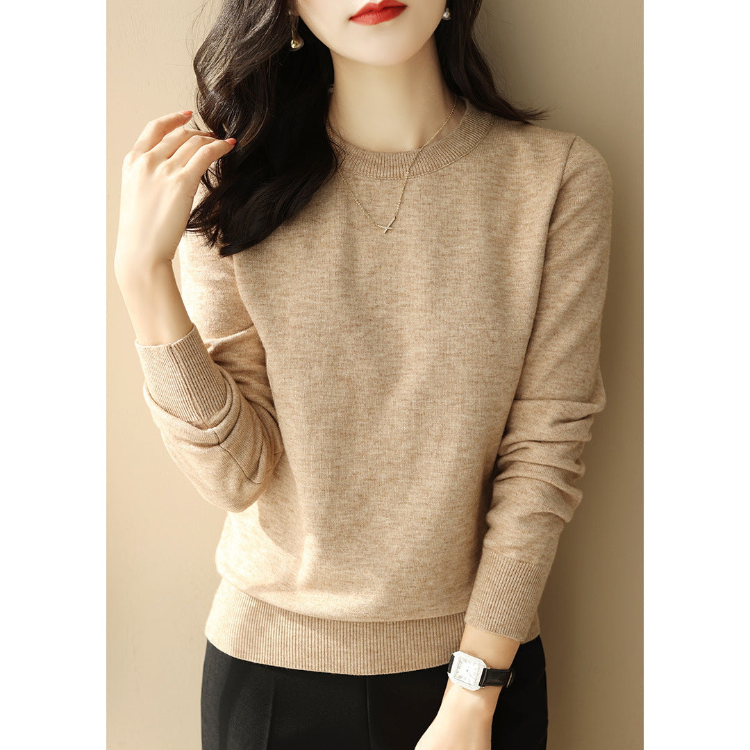 Womens Half High Collar Knitted Bottoming Shirt Sweater