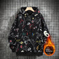 Mens Fleece-lined Graffiti Hooded Sweater