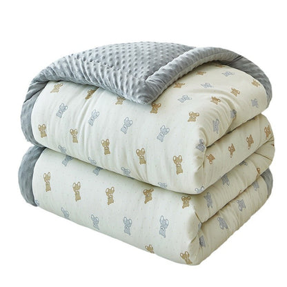 Beanie Blanket Washed Cotton Printing Machine Washable Winter Quilt