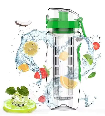 Plastic Sport Fruit Infuser Water Bottle BPA-Free