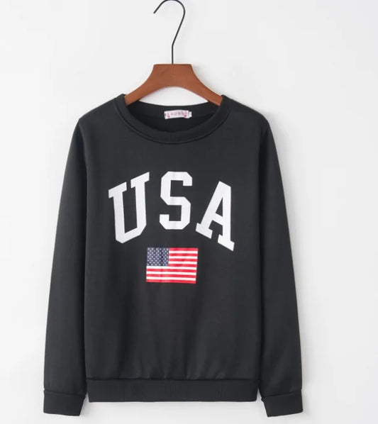 Mens USA / American Flag Sweatshirt